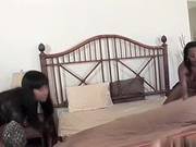 Big Butt Lesbian Girl Licks Chocolate Pussy