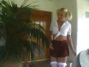 Sexy Schoolgirl Dru Berrymore Gives Good Head