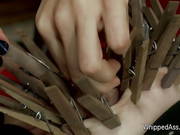 Blondes Dylan And Penny Use Titty Clamps
