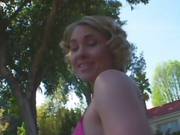 Short Haired Sweetie Bounces On Cock