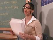 Turned-on Dark Hair Coed Fucking Teacher