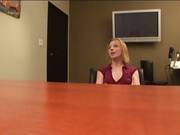 Gorgeous Blond Tramp Next Door Gets Naughty In Conference Space