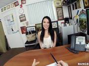 Pretty Brunette Megan Rain Auditioning