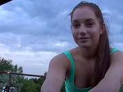Blonde Teen Jenny Dark Gets Fucked On A Highway By The Guy Who Helped Her On Her Find A Place