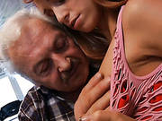 Old Geezer Fucks Pretty Looking Red Haired Teen