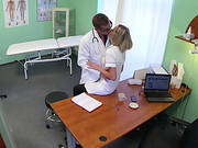 Sexy Blonde Nurse Nancy Gets To Grip A Cock With Her Pussy Lips