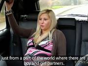 Chubby Blonde Fucking In Fake Taxi In Public