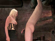 Lorelei Lee Torture And Pegging A Guy In Pillory In Femdom Bondage Vid
