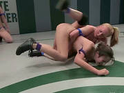 Blondes Get Down And Dirty While Wrestling Lesbian Style!