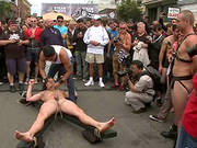 Brian Bonds Gets Bound In The Street And Gets His Ass Toyed And Pounded
