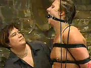 Bondage Angel Gets Dunked Upside Down