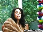 Raven Haired Beauty Jessica Valentino Loves The Feel Of A Cigarette Pressed Tightly Against Her Lips