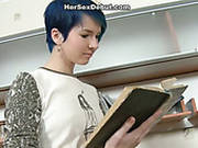 Blue Haired Slut Fucks Hard Her Tutor