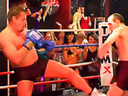 Nasty Bitches Are Masturbating Watching Boxers Fighting On A Ring