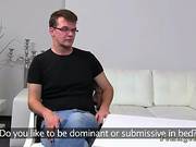 Dude Masturbating For Female Agent In Her Office