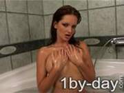 Sandra Shine Gets Her Off Then Gets Wet In The Bathtub