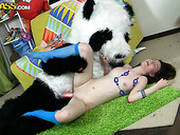 Horny Stiffed Toy Bangs Skinny Teen Nicki In Doggy Style
