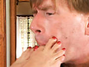 Foot Fetishists Sucks Pedicured Toes Of Blond Whore Vivian West