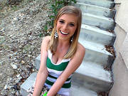 Young Babe Penny Pax Gets Interviewed Outdoor
