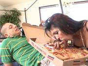 Tittilating Persia Pele Enjoys An Extra Ordinary Topping On Her Fucking Pizza