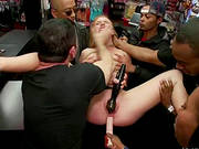Redhead Girl Gets Toyed And Fucked In Both Holes