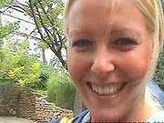 Fair-haired Porn Star Sophie Moone Goes For A Walk In The Zoo