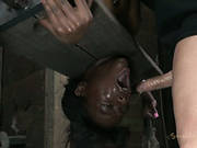 Ebony Hussy Ana Foxxx Blowjobs Upside Down In Bdsm Sex Video