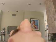 Sexy Bombshell Sophie Dee Slams Her Tight Ass While Blowing Another Cock