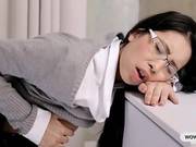 Schoolgirl Paula Shy Banged And Received A Creamy Cum Facial