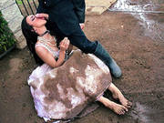 Dirty Slut Tiffany Tyler Sucking His Cock In Public