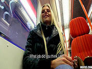 Sweet Blonde Enjoys Warm Cum