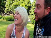 Happy Blonde Teen Likes To Do Handjob