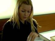 Lovely Blonde Sophie Moone Opening Gifts From Her Fans