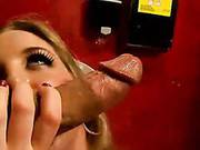 Filthy Sunny Lane Sucking A Massive Long Hard Meatpole