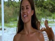 Susan Ward Pulling Her Dress Down To Reveal Her Gorgeous