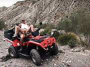 Filthy Black Haired Bitch Vanessa May Is Fucked Over A Quad Bike