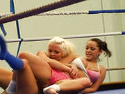 Well Stacked Jenna Lovely  And Liza Del Sierra Fighting In The Ring