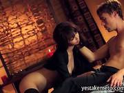 Glamour Asian Brunette Babe Marika Hase Pounded On The Couch