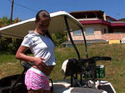 Horny Bitch Victoria Sweet Fingers Herself Right On A Golf Loan