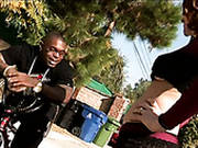 Picked Up Slut Ginger Blaze Serves Big Ebony Cock