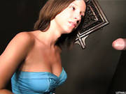 Jada Stevens Sucks Intensively A Black Dick Through The Hole In A Wall