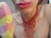 Turkish Girl (me) Sucking Ice Cream