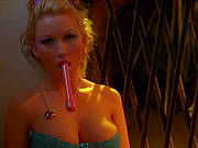 Busty Blonde Masturbates With A Big Dildo