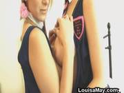 Horny Lesbian Teen Louisa May Teasing