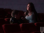 Wild Slut Alektra Blue Gets Group Cumshot Session In The Cinema