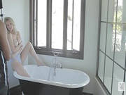 Seductive Blonde In Her Bathroom