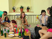 Horny Lesbians Turning A Cool Party Into An Epic Orgy