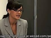 Lisa Ann & Tori Black In Hot Office Lesbian Action