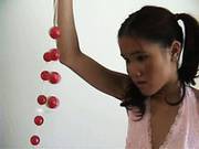 Pigtailed Asian Teen Kitty Jung Knows Well How To Use Vagina Balls Right