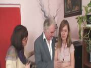 Olga Barz And Her Friend Get Fucked By Old Guy